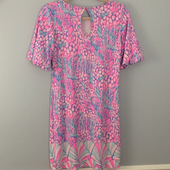 Lilly Pulitzer Small Britton Puff Sleeve Dress in Pink Sorbet - Picture 8 of 14